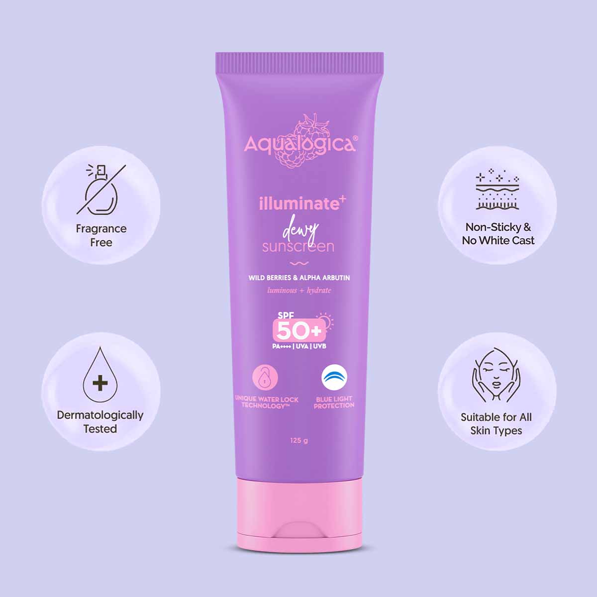 Aqualogica Illuminate+ Dewy Gel Sunscreen Spf 50+ Pa++++