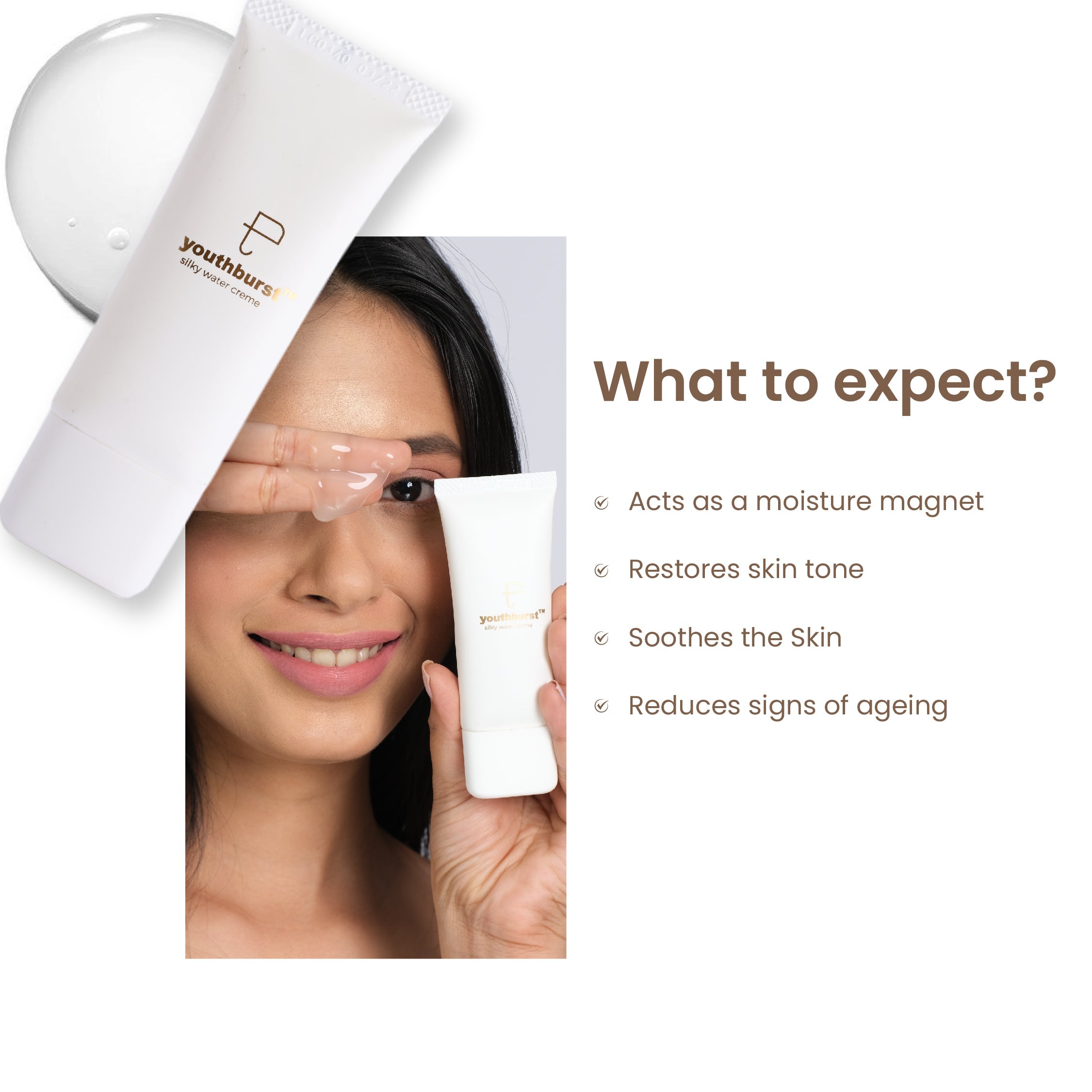 Personal Touch Youthburst Clinically Approved Water Gel Moisturiser 30g - Pack of 3