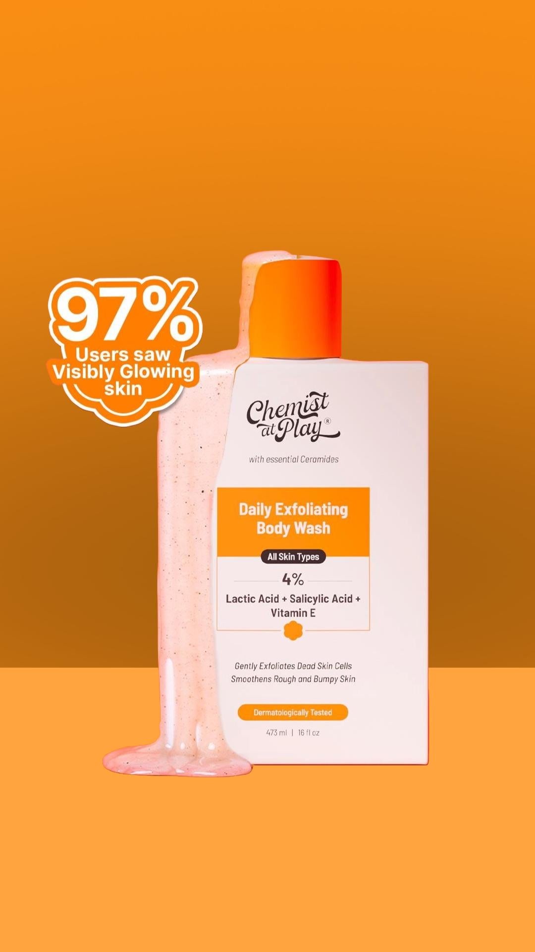 Chemist at Play Exfoliating Body Wash with Lactic Acid - 473 ml