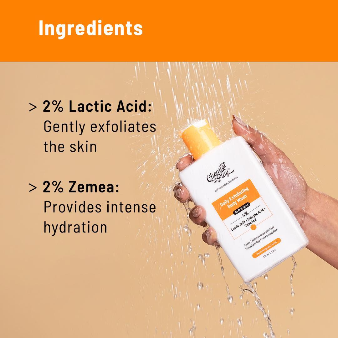 Chemist at Play Exfoliating Body Wash with Lactic Acid - 473 ml