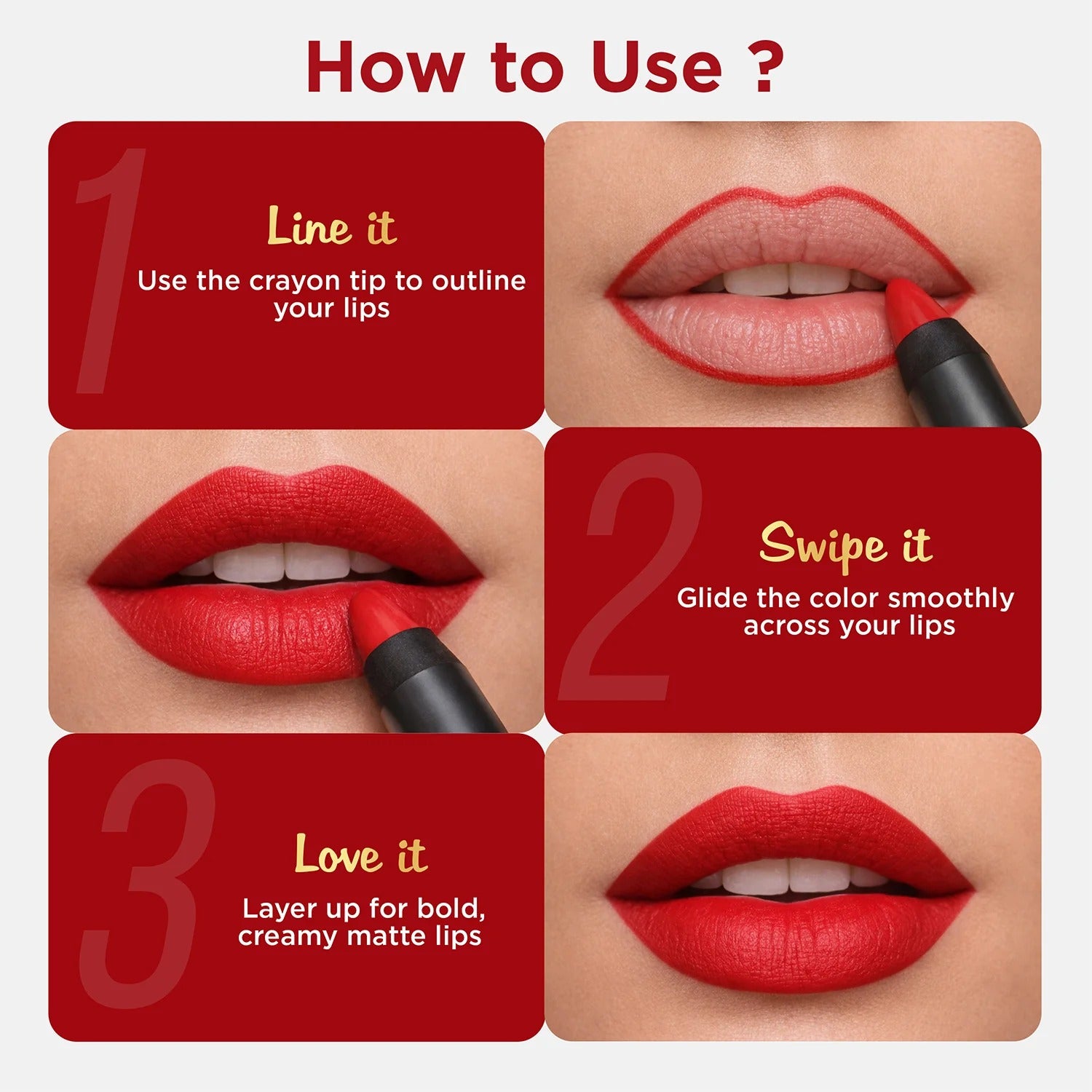 Glam21 Lip Seduction Non- Transfer Matte Lipstick - Deep Maroon