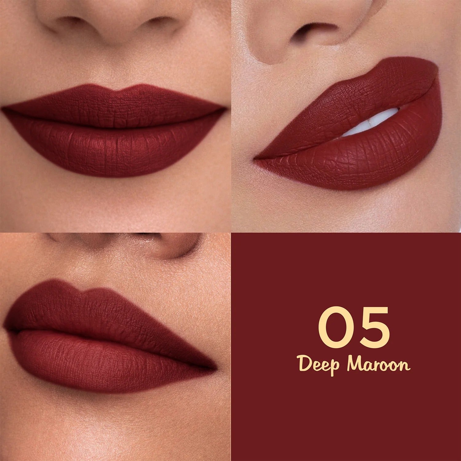 Glam21 Lip Seduction Non- Transfer Matte Lipstick - Deep Maroon