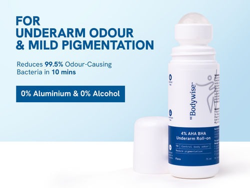 Be Bodywise 4% AHA BHA Underarm Roll On - 75 mL - Flora