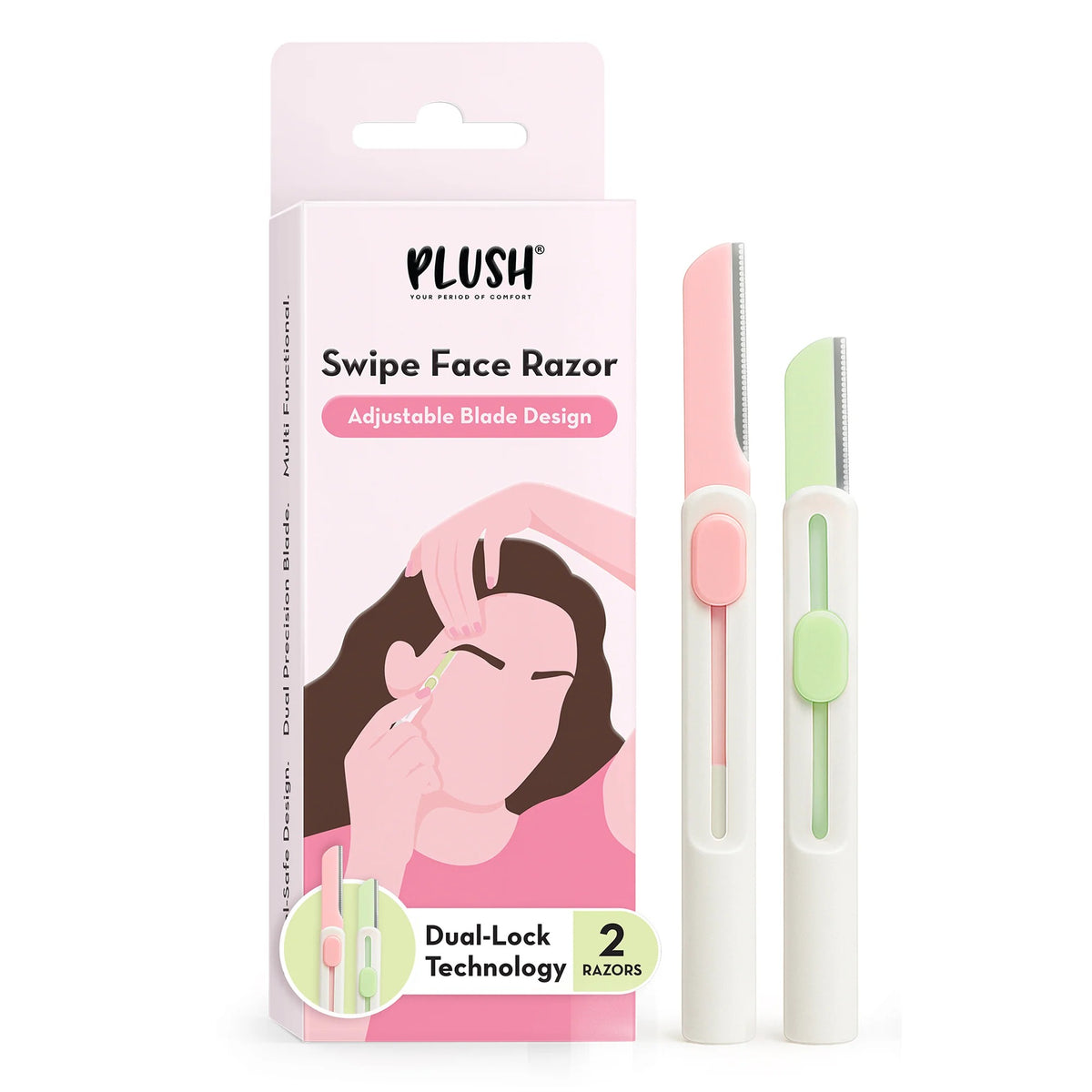 Plush Swipe Reusable Face Razor for Woman
