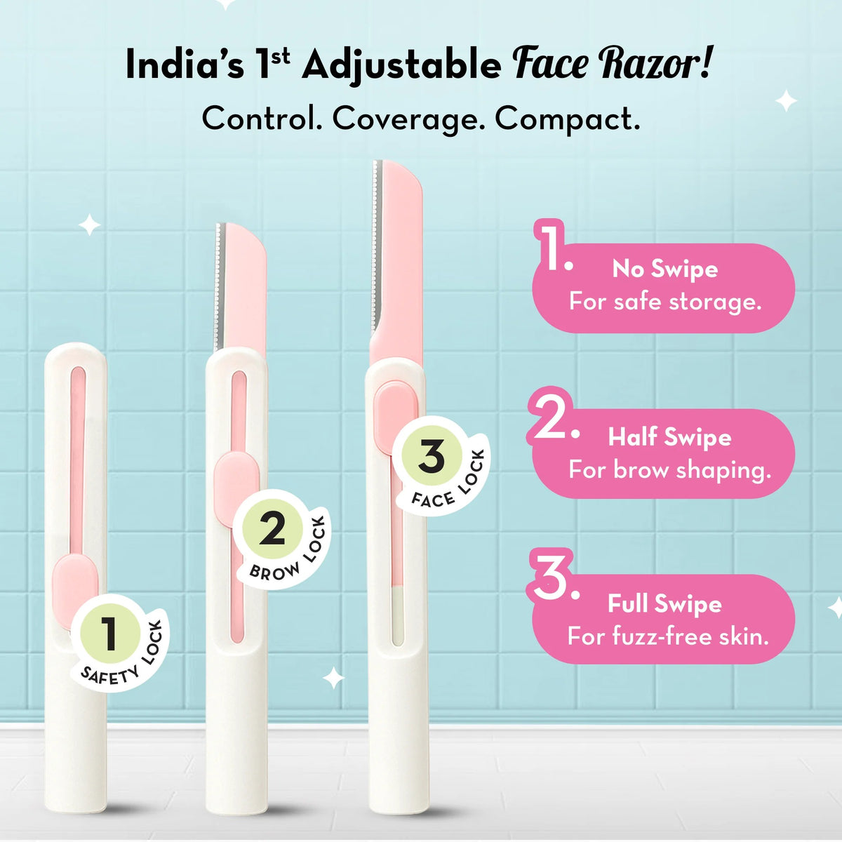 Plush Swipe Reusable Face Razor for Woman