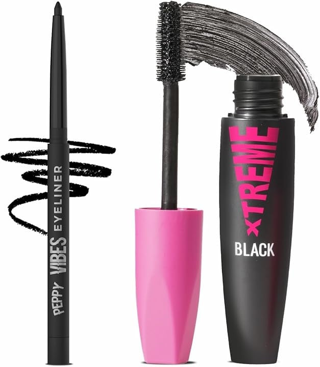 Glam21 Eye Duo Combo Mascara + Peppy Vibes Eyeliner (Midnight)