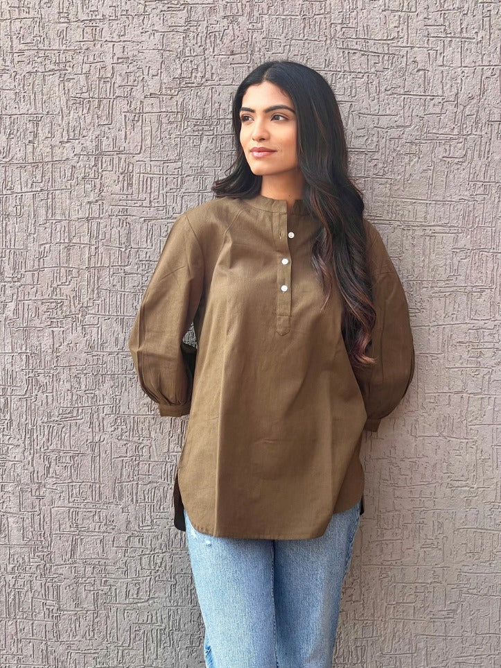 Sugnaa Short Kurta - Olive