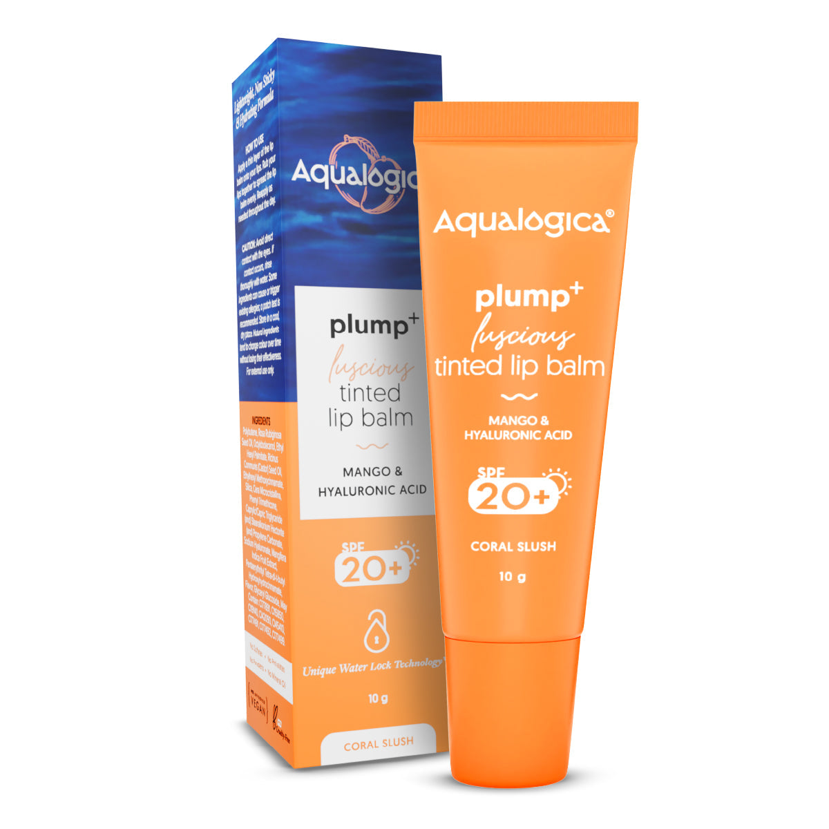 Aqualogica Coral Slush Plump+ Luscious Tinted Spf 20+ Lip Balm