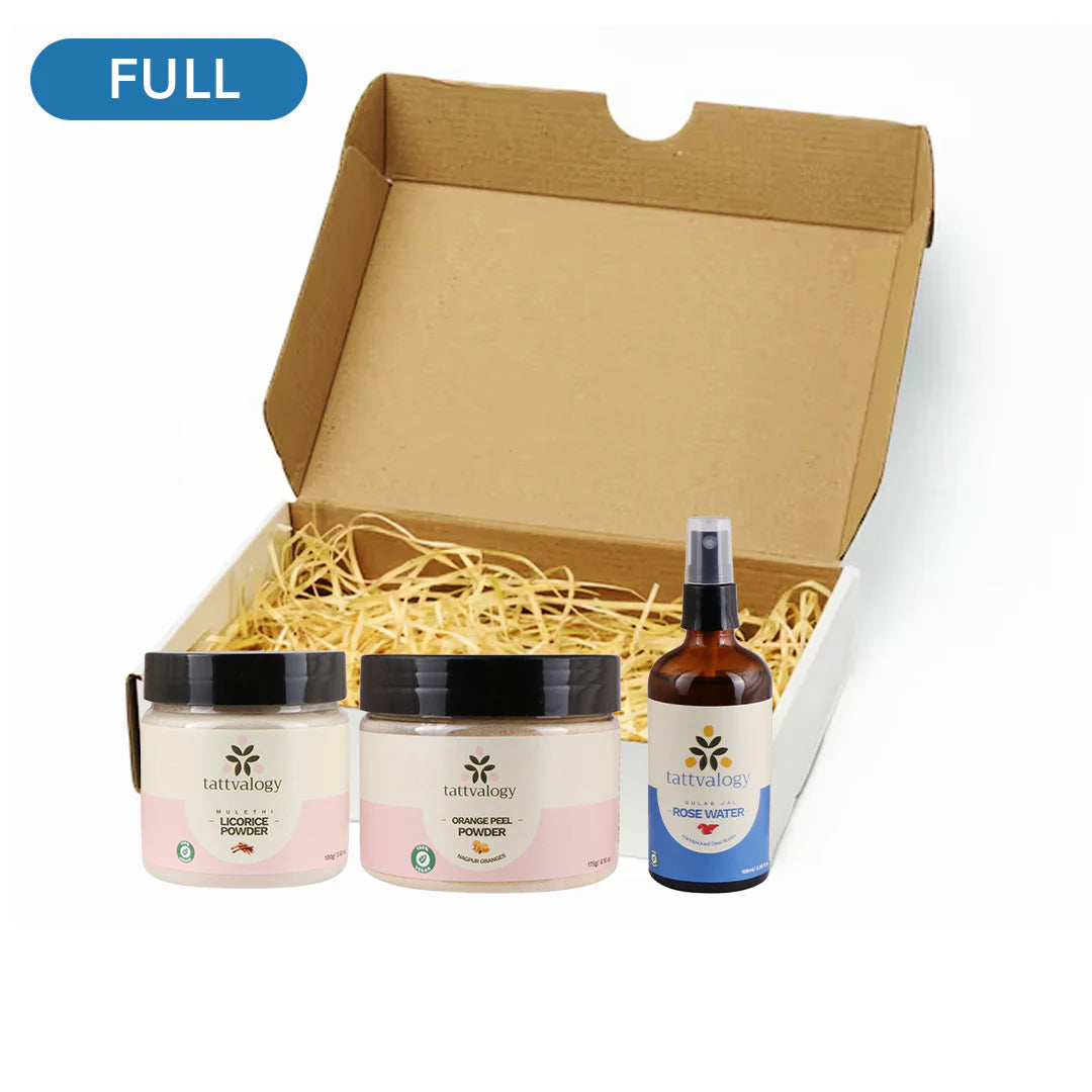 Tattvalogy DIY Scrub Kit - Licorice Powder + Orange Peel Powder + Rose