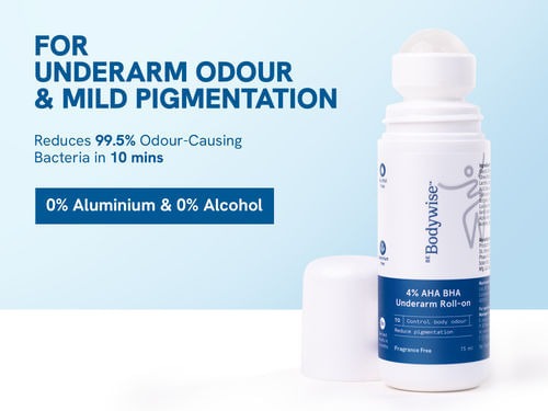 Be Bodywise 4% AHA BHA Underarm Roll On - Fragrance Free - 75 ml