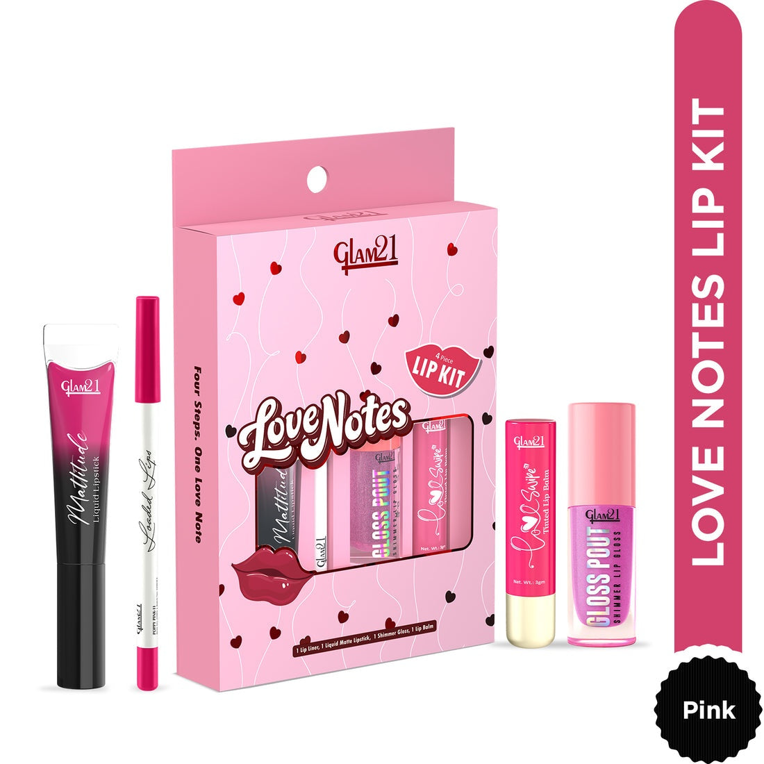 Glam21 LOVE NOTES Lipkit - Pink Shades