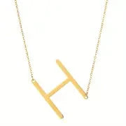 Salty Chic Alphabet Golden Necklace