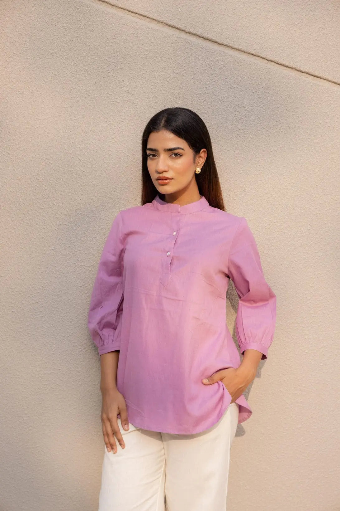 Sugnaa Short Linen Kurta
