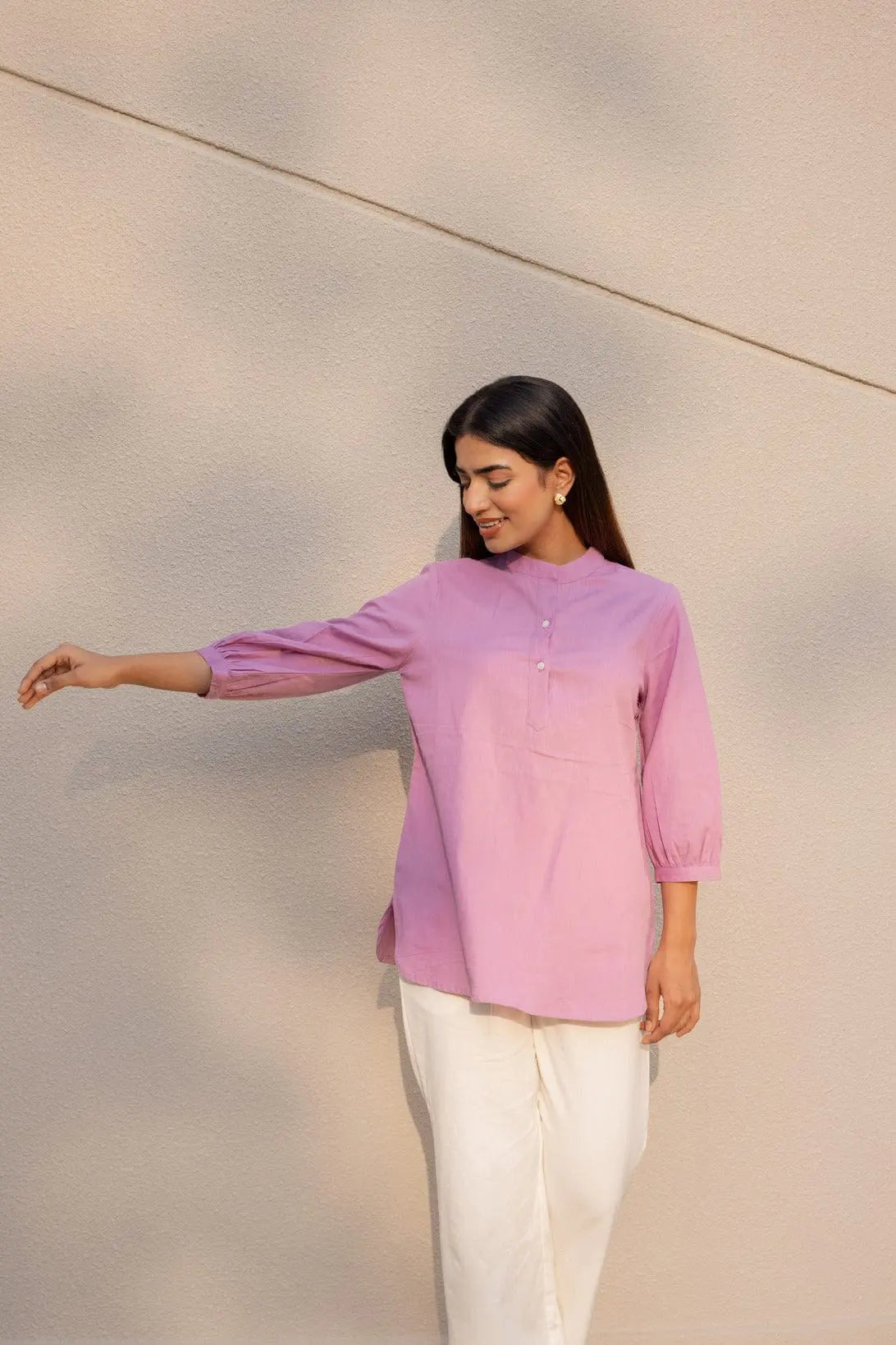 Sugnaa Short Linen Kurta