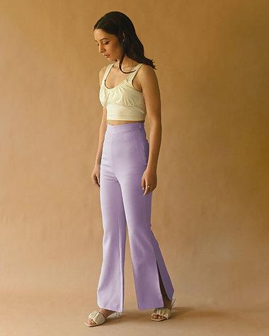 Studio OJS Fit & Slit Lavender Pants