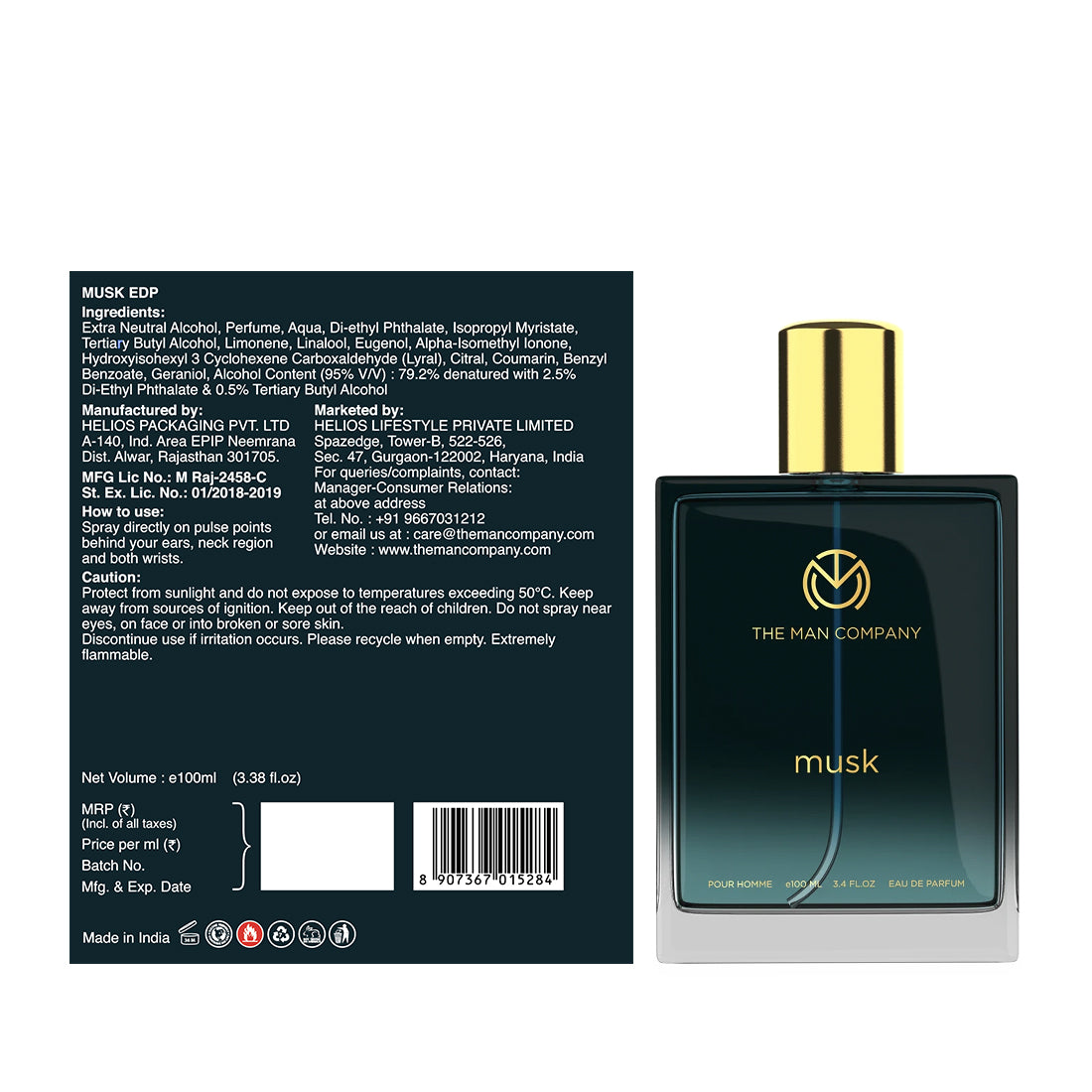 The Man Company Eau De Parfum Musk - 100ml