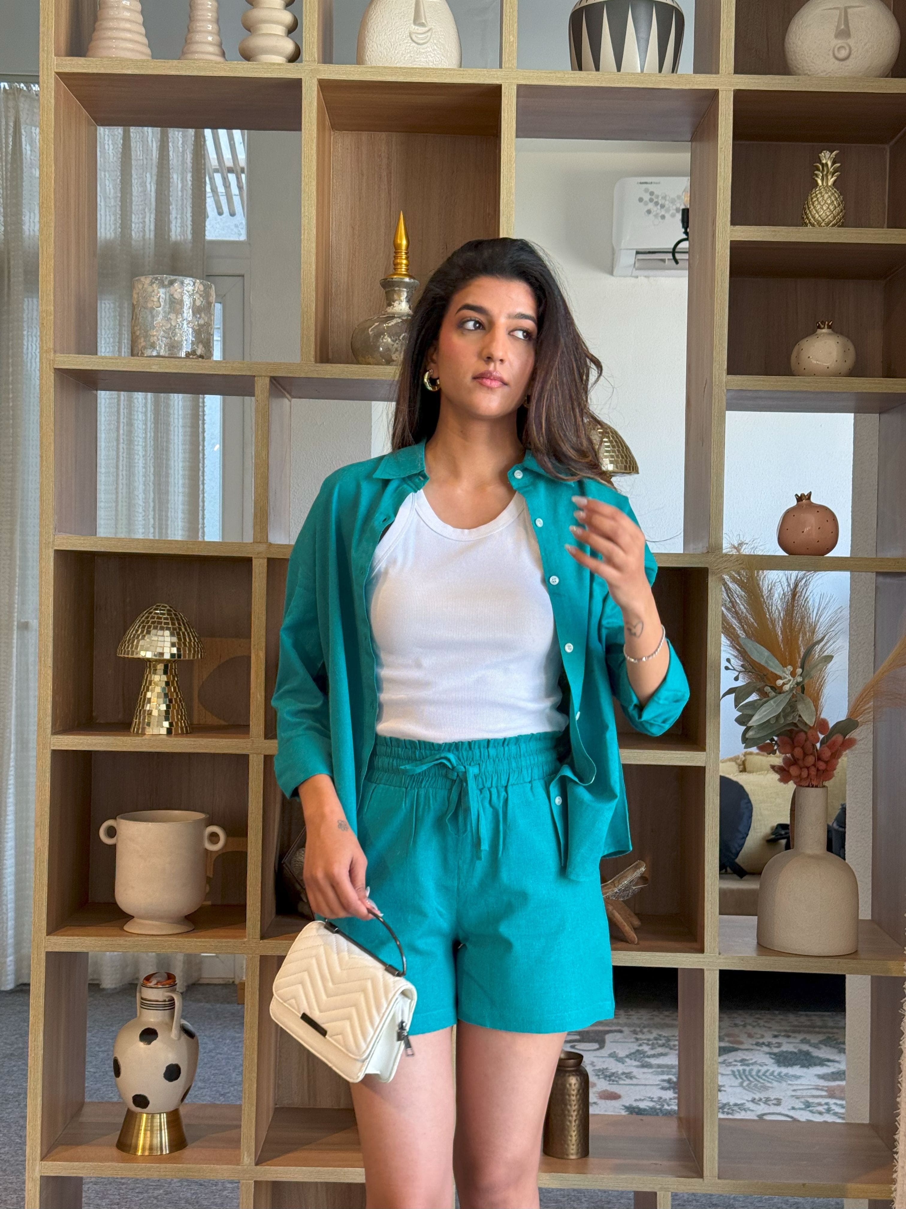Sugnaa Oversized Cotton Shirt & Shorts