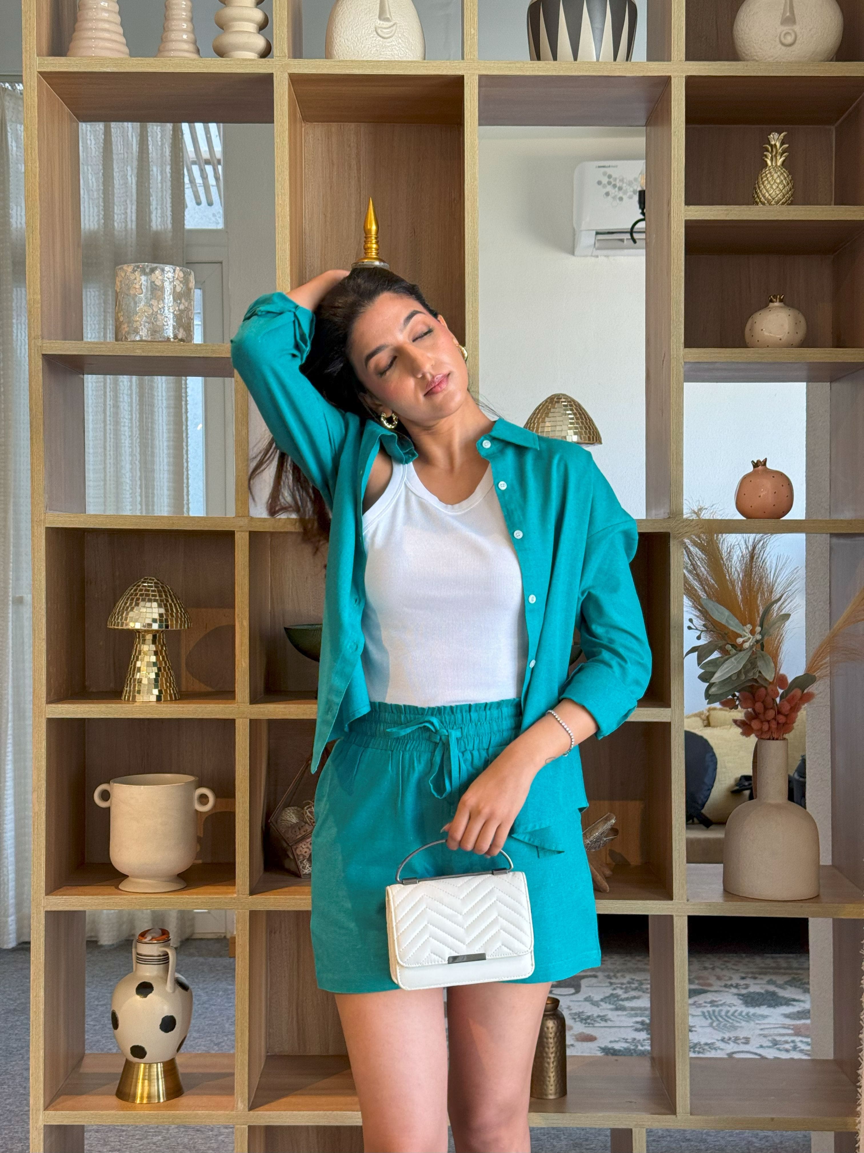 Sugnaa Oversized Cotton Shirt & Shorts
