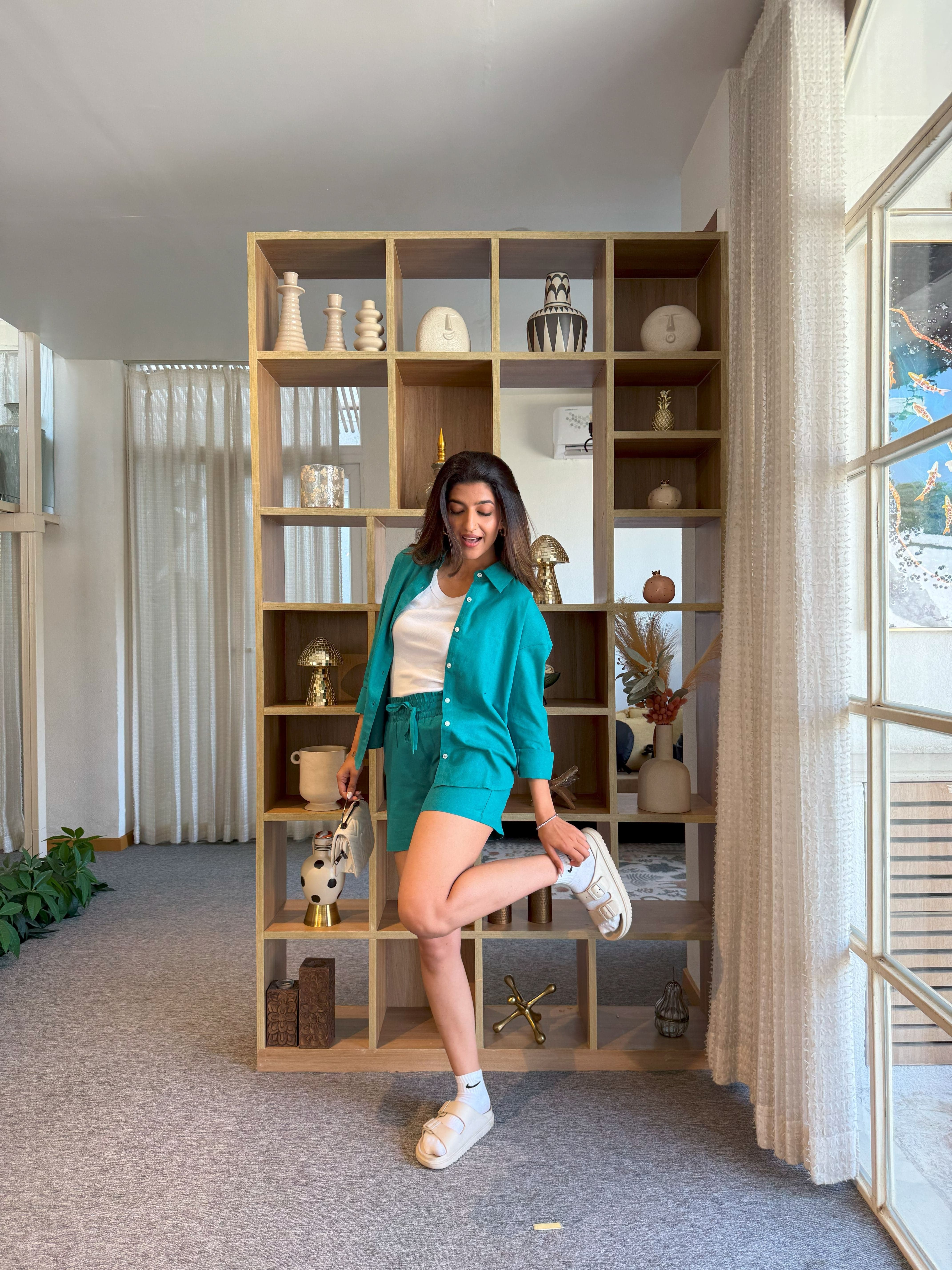 Sugnaa Oversized Cotton Shirt & Shorts