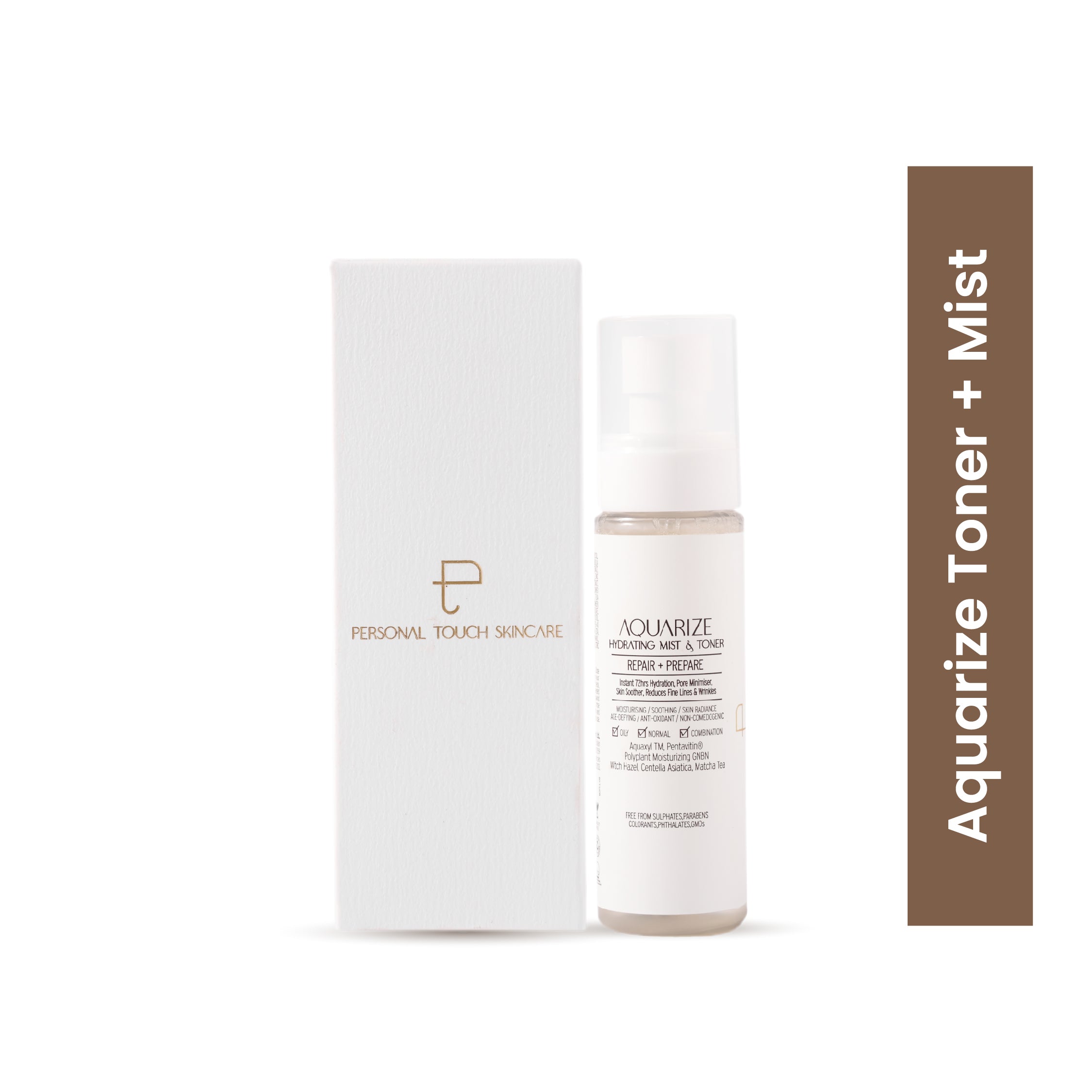Personal Touch Aquarize Toner + Mist With Hyaluronic Acid 100ml- Pack of 1
