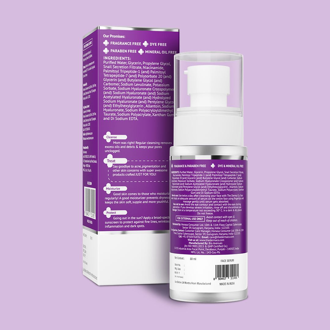 Derma Co Snail Peptide 96 Hydrating Serum - 80ml