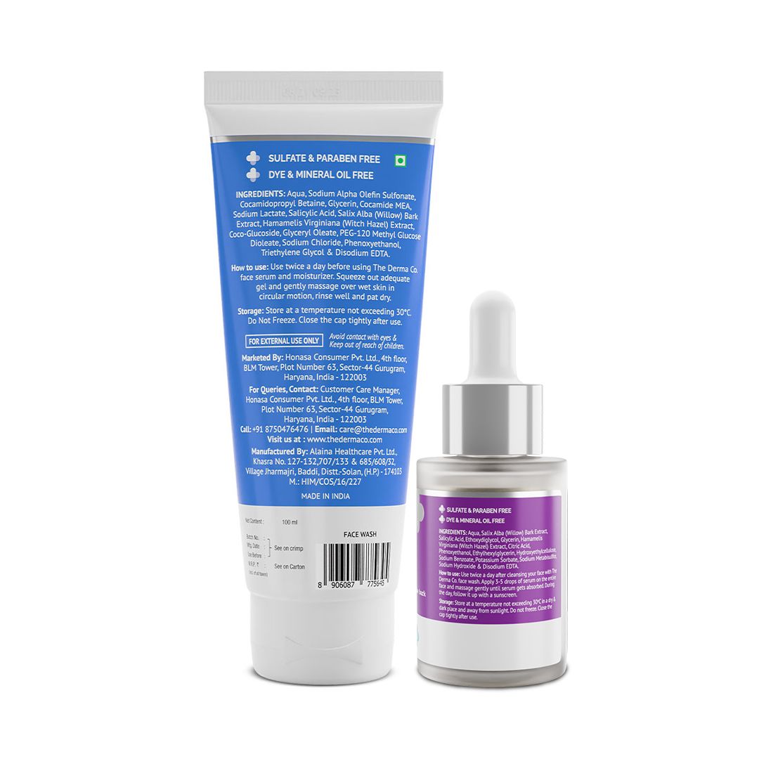 Derma Co Salicylic Acid Anti-Acne Combo (Face Wash + Serum)