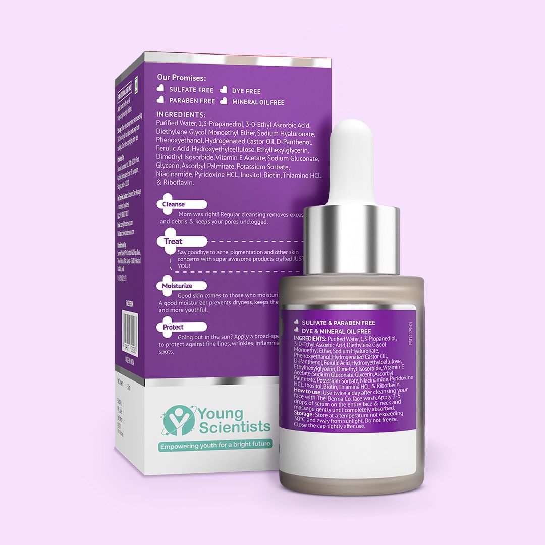 Derma Co 5% Vitamin C Daily Face Serum with Ferulic Acid & Multivitamin - 30ml