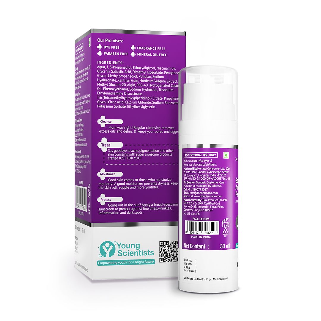 Derma Co Sali-Cinamide Anti-Acne Serum with 2% Salicylic Acid & 5% Niacinamide