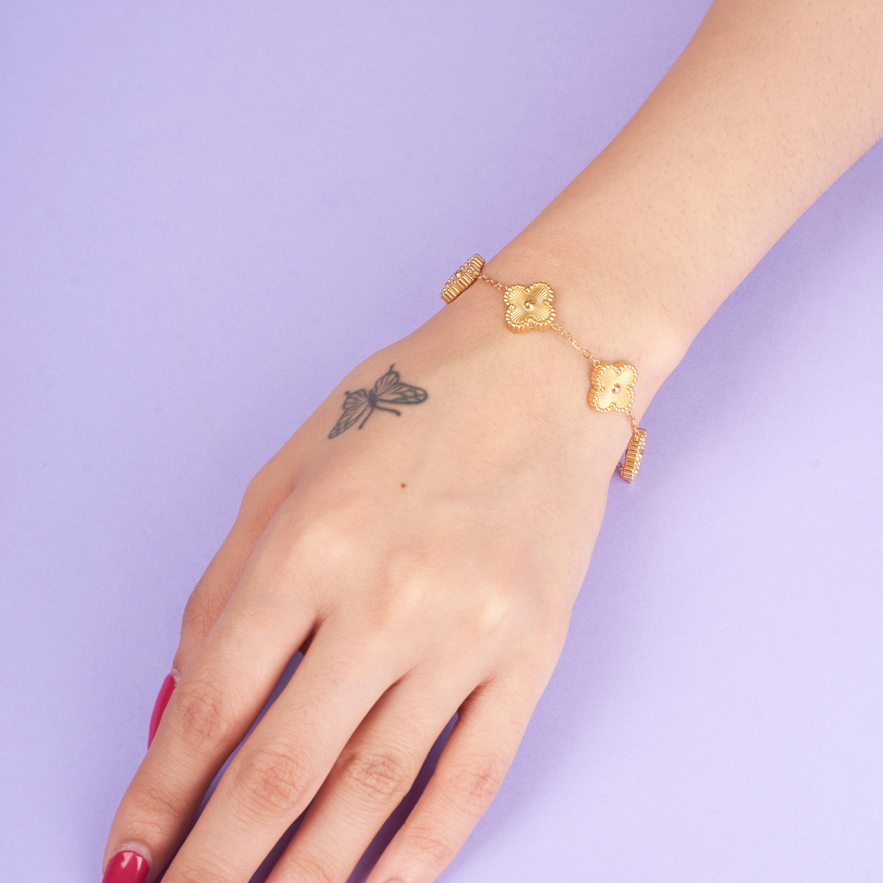 Salty Golden Luck Leaflet Bracelet