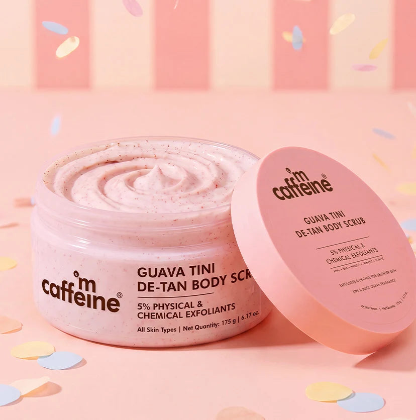 mCaffeine Guava Tini De-Tan Body Scrub - 175gm