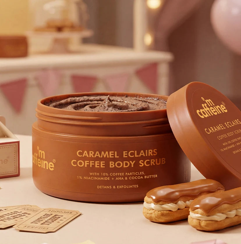 mCaffeine Caramel Eclairs Coffee Body Scrub - 175 g