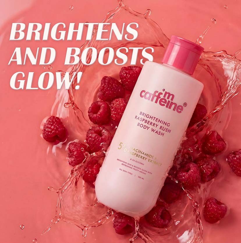 mCaffeine Brightening Raspberry Body Wash (Vitamin C Rich) -300ml