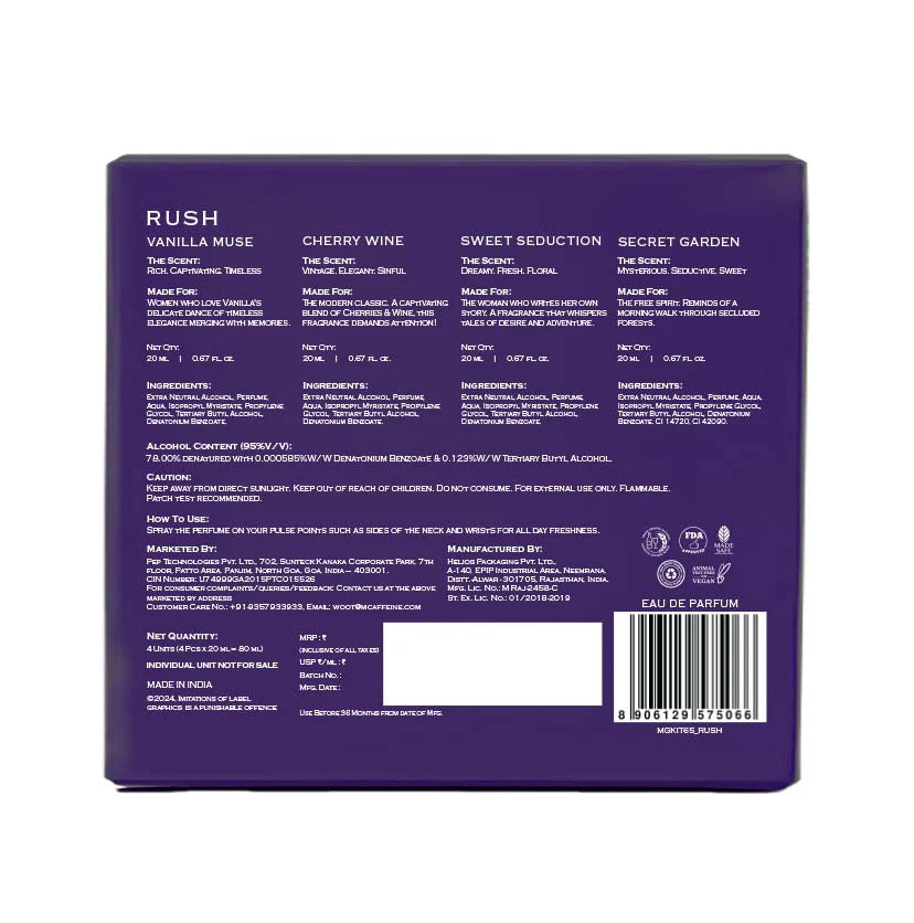 mCaffeine Fien Rush Perfume Gift Set for Women