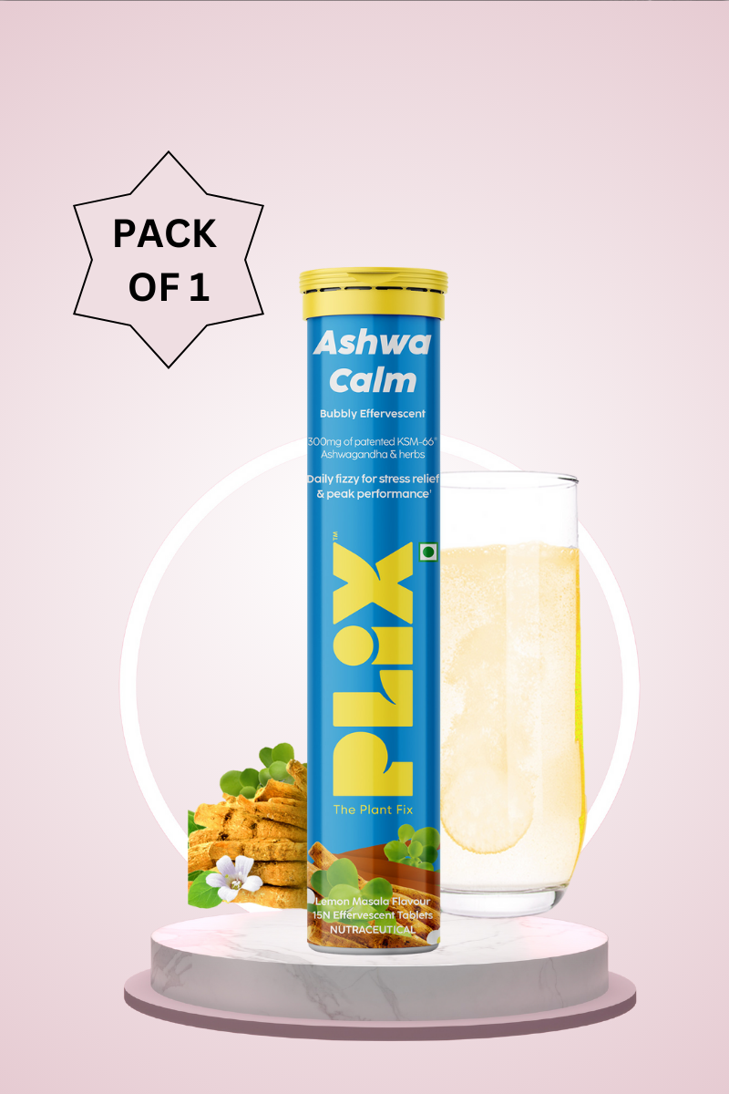 Plix Ashwagandha with Bhringraj & Brahmi Tablets (Pack of 1)