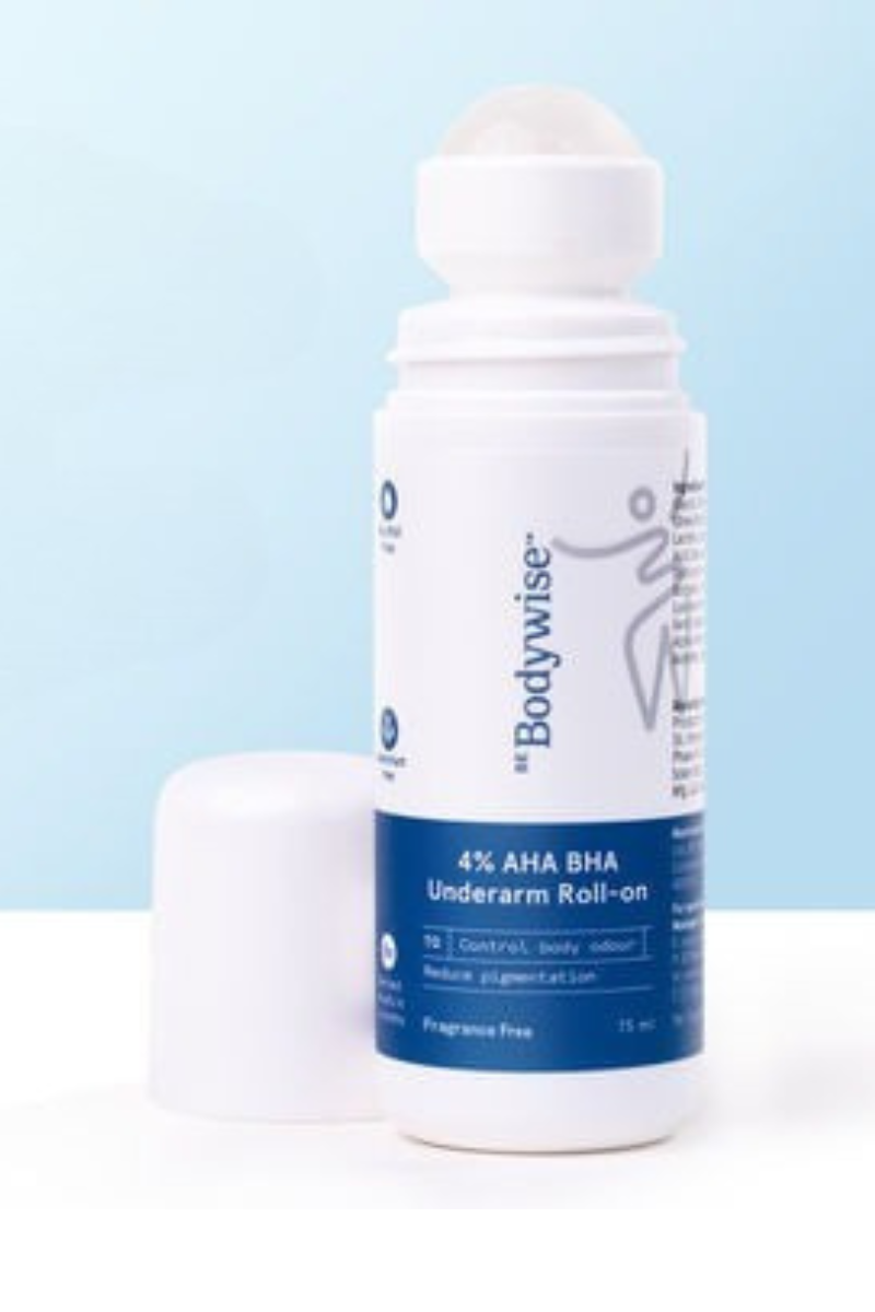 Be Bodywise 4% AHA BHA Underarm Roll On - Fragrance Free - 75 ml