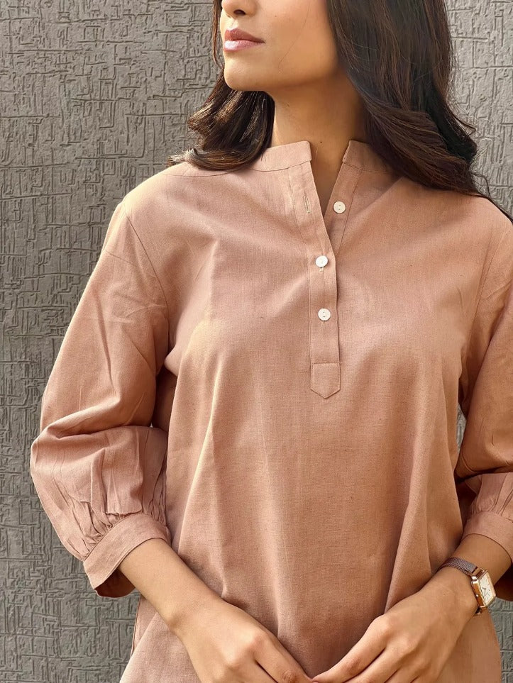 Sugnaa Short Kurta - Brown
