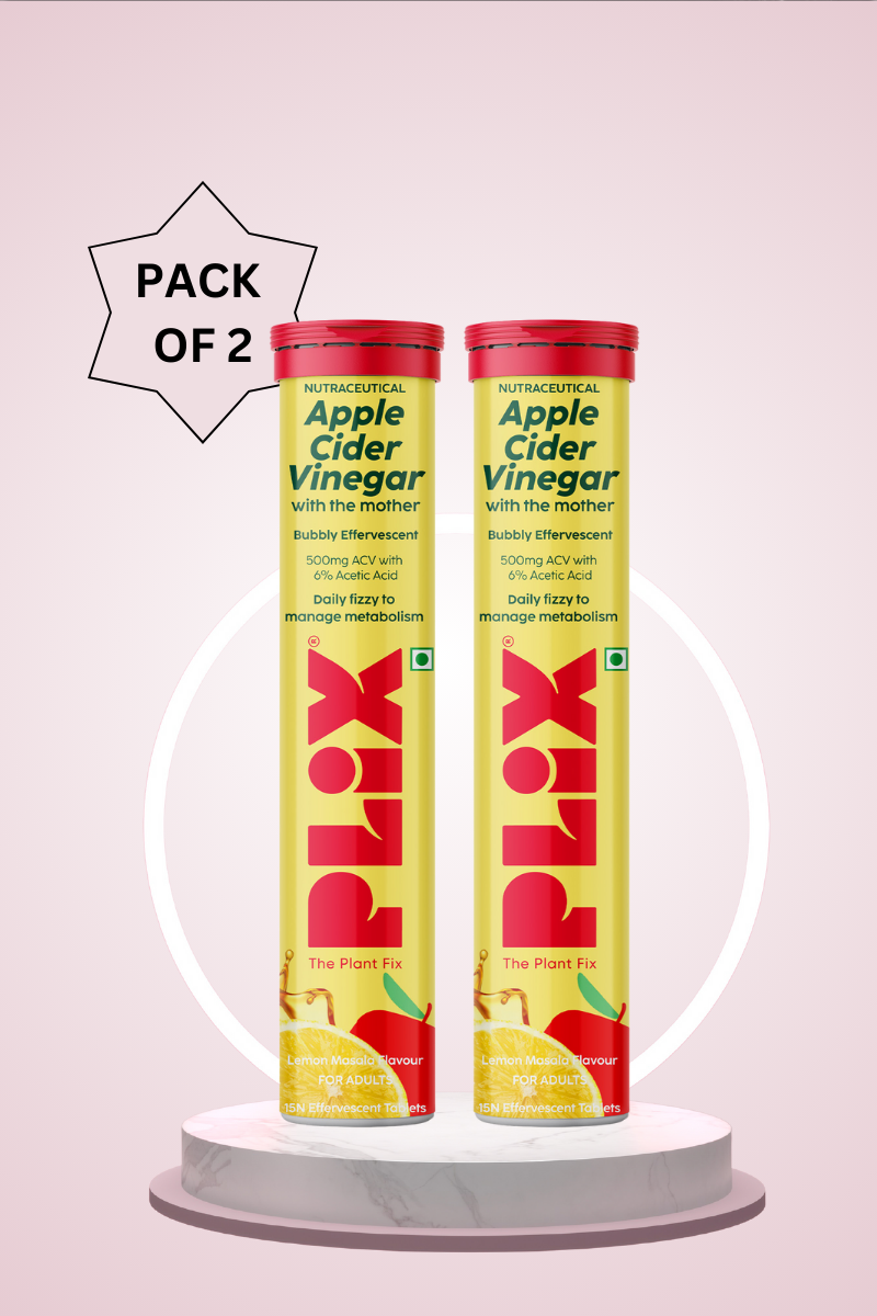 Plix ACV Effervescent Tablets - 15 (Lemon Masala, Pack of 2)