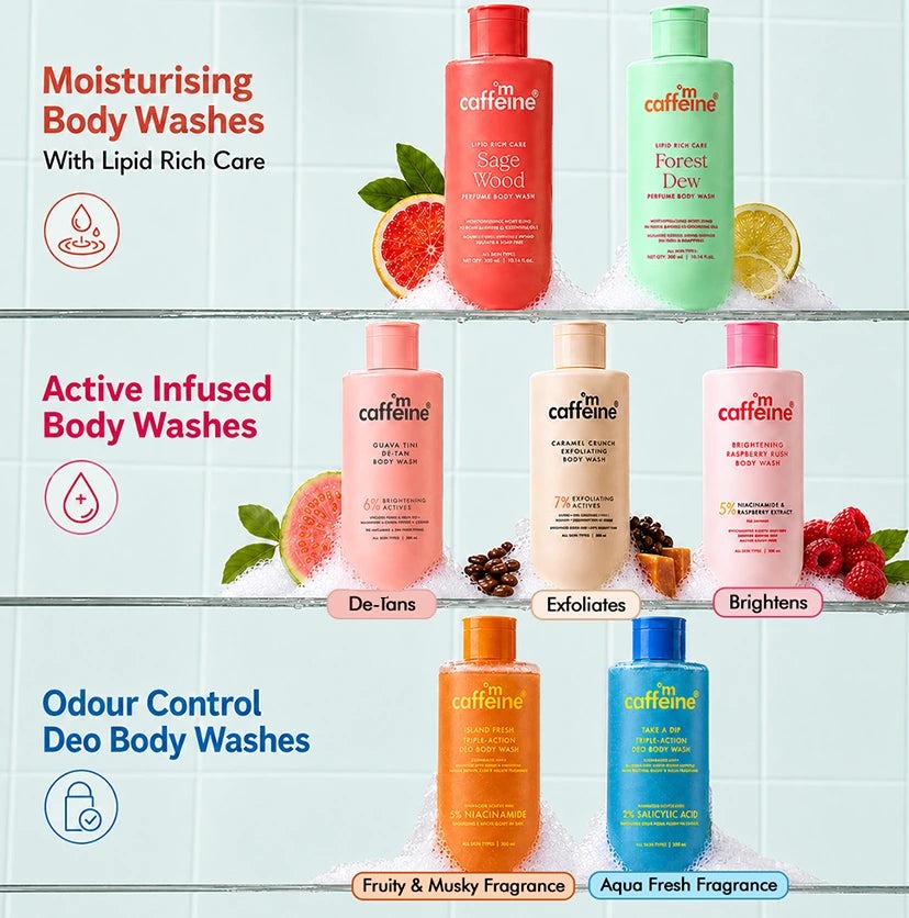 mCaffeine Forest Dew Nourishing Milky Body Wash - 250ml