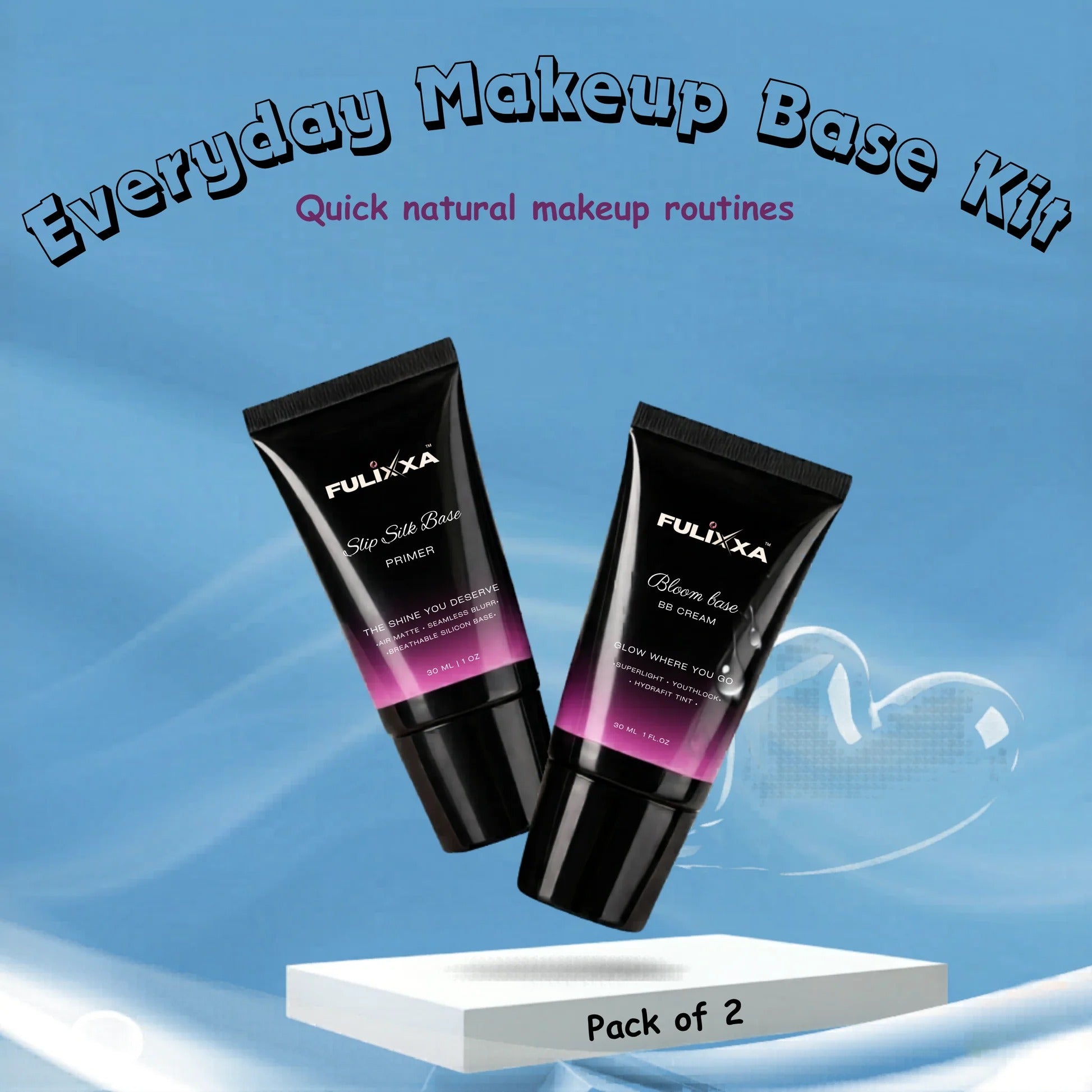 Fulixxa Everyday Makeup Base Kit with Primer & BB Cream Combo | Pack of 2
