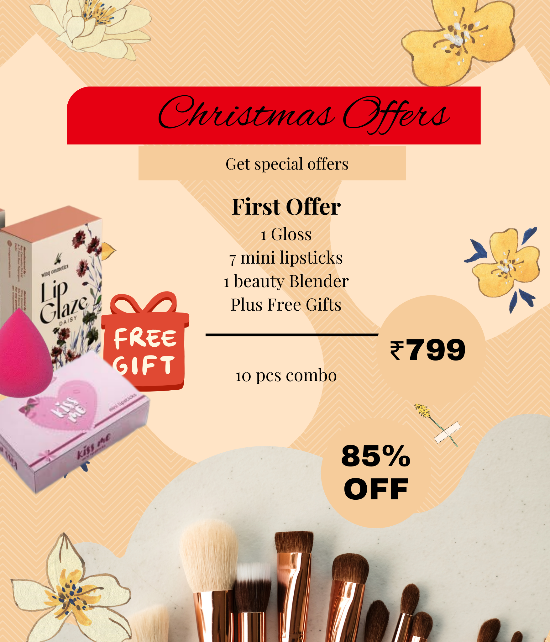 Winq Cosmetics Mini Lipsticks Combo of 10 pcs