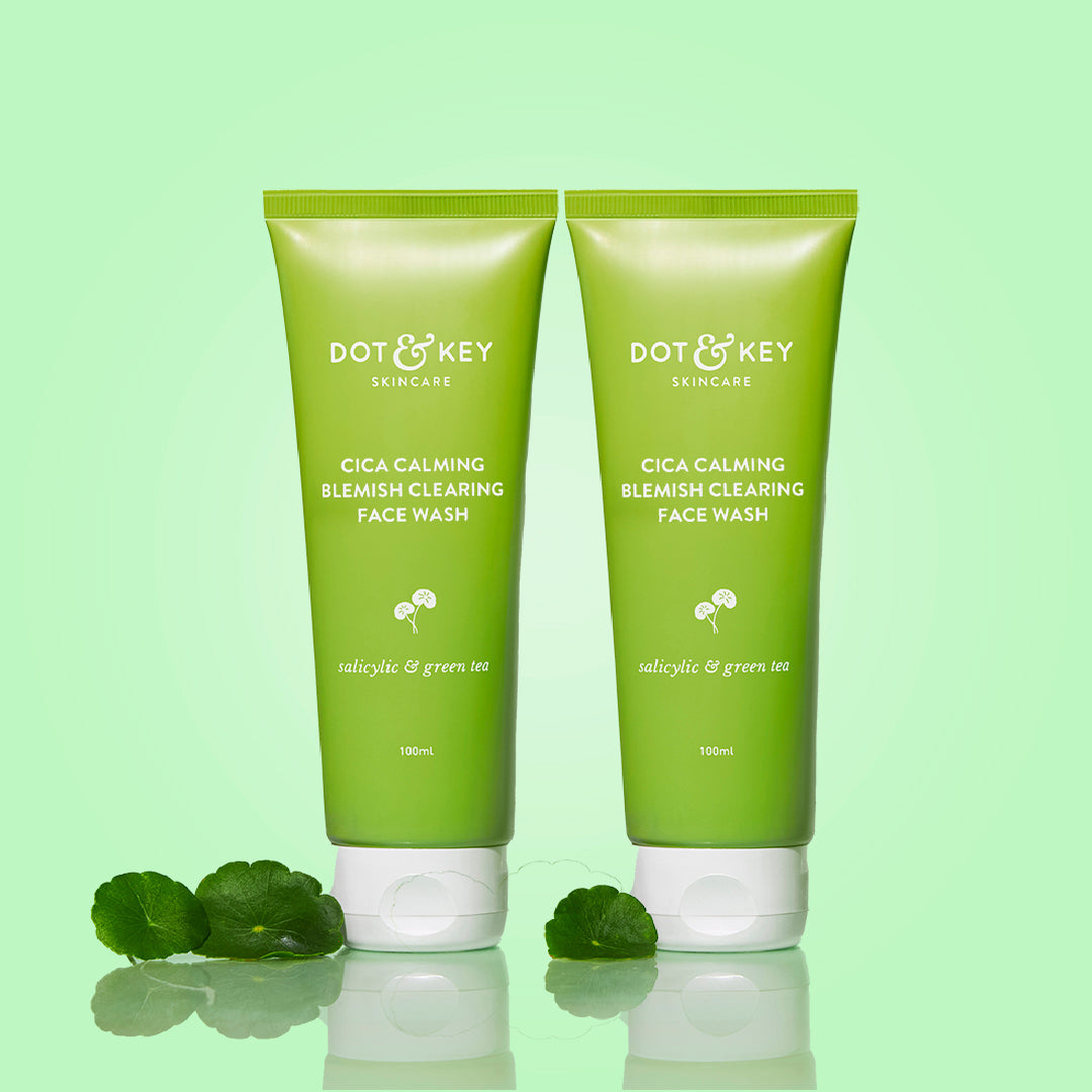 Dot & Key Cica + Salicylic Gel Face Wash 100g - Pack of 2 - 200ml
