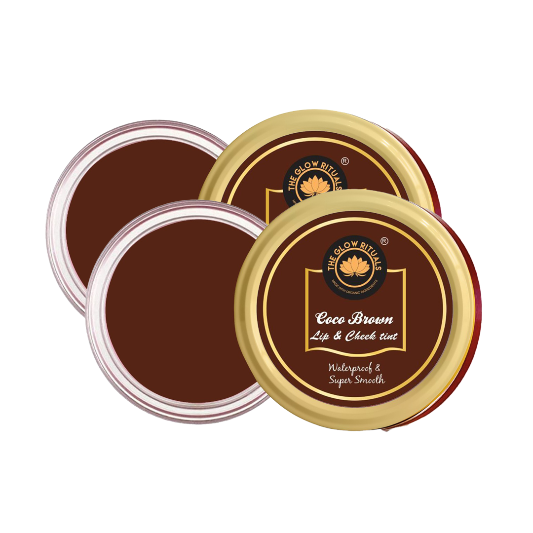 The glow rituals Coco Brown Lip & Cheek Tint - 8g (Pack Of 2)