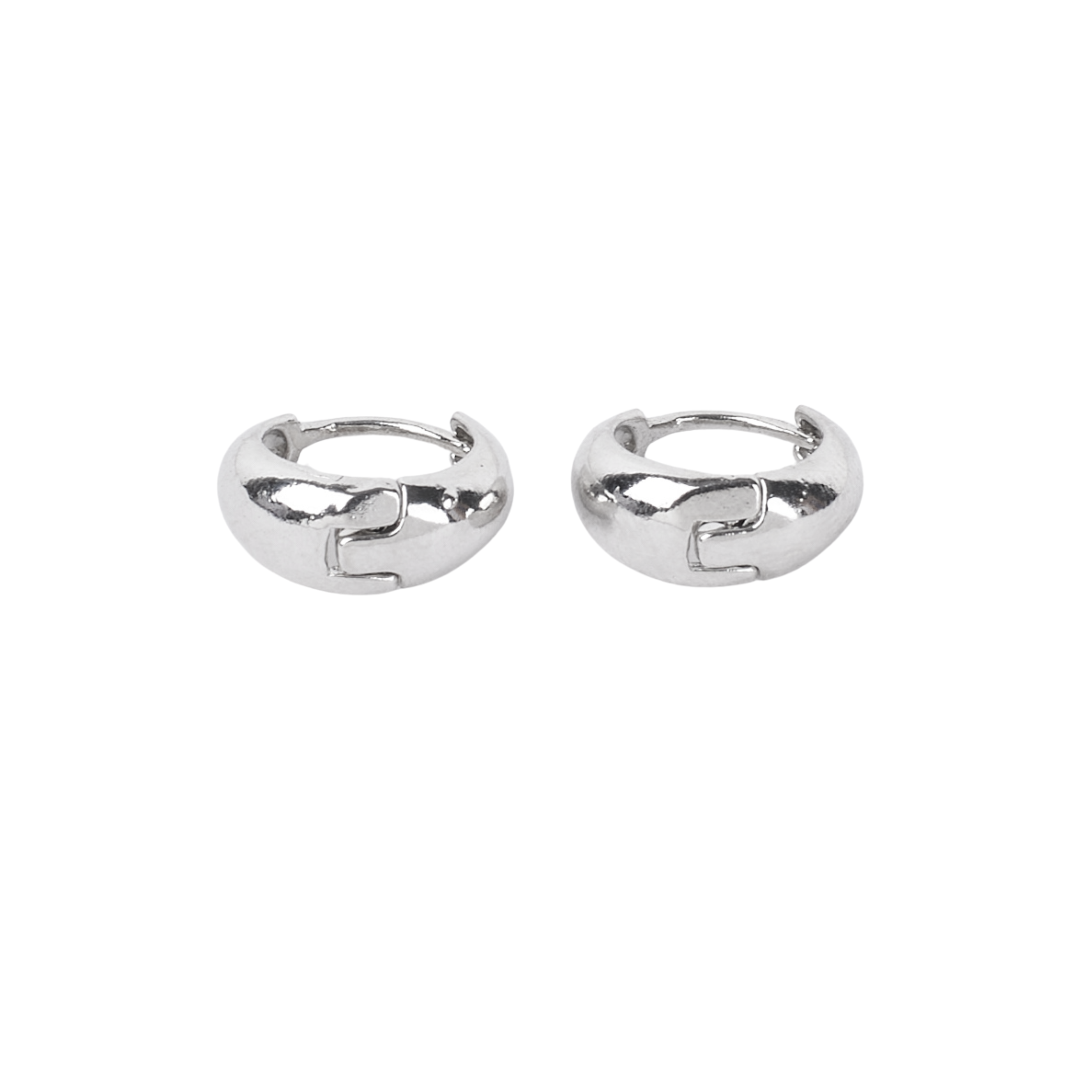 Salty Bold Silver Hoop Earrings