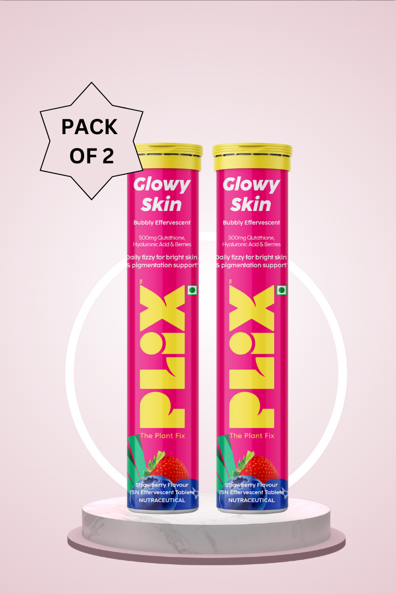 Plix Skin Glow Glutathione Tablets (Strawberry, Pack of 2)