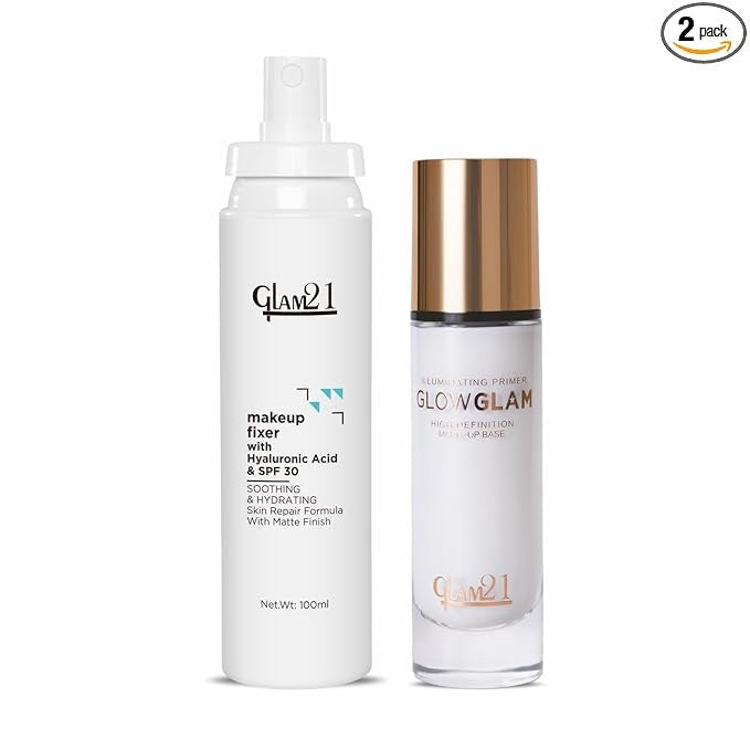 Glam21 Makeup Prep & Set Duo – Primer & Fixer