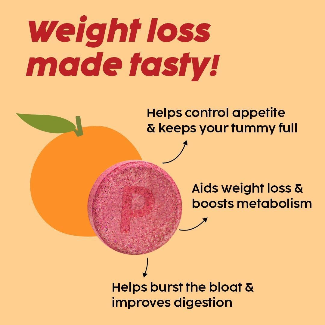 Plix ACV Effervescent Tablets - 15 (Orange Squeeze, Pack of 4)