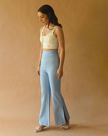 Studio OJS Fit & Slit Powder Blue Pants