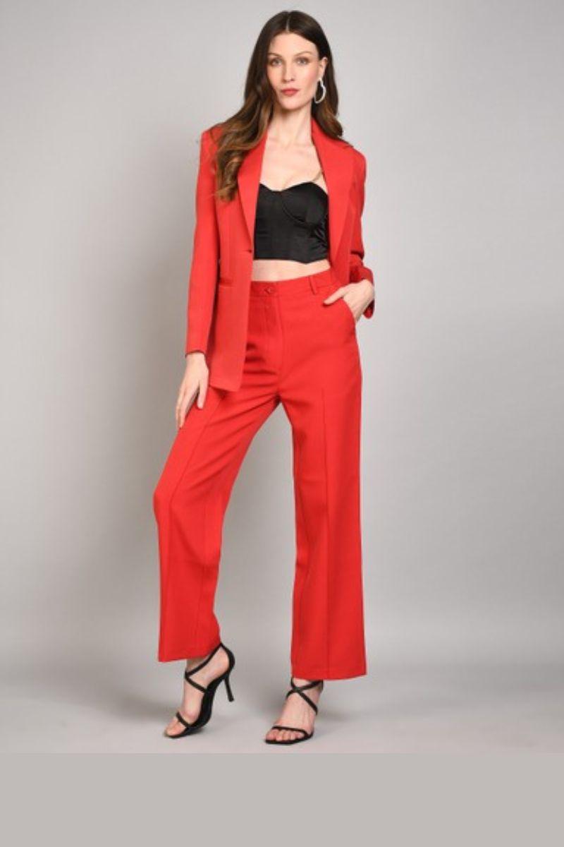 Studio OJS The Vivid Red Co-ord Set