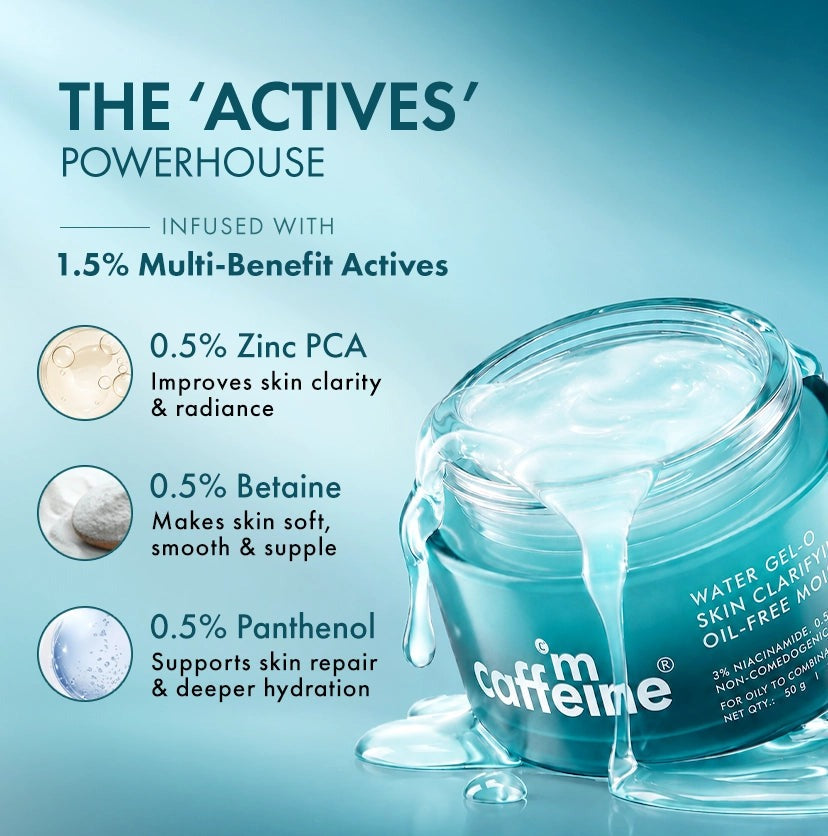 mCaffeine Water Gel-O Skin Clarifying Oil Free Moisturiser - 50g