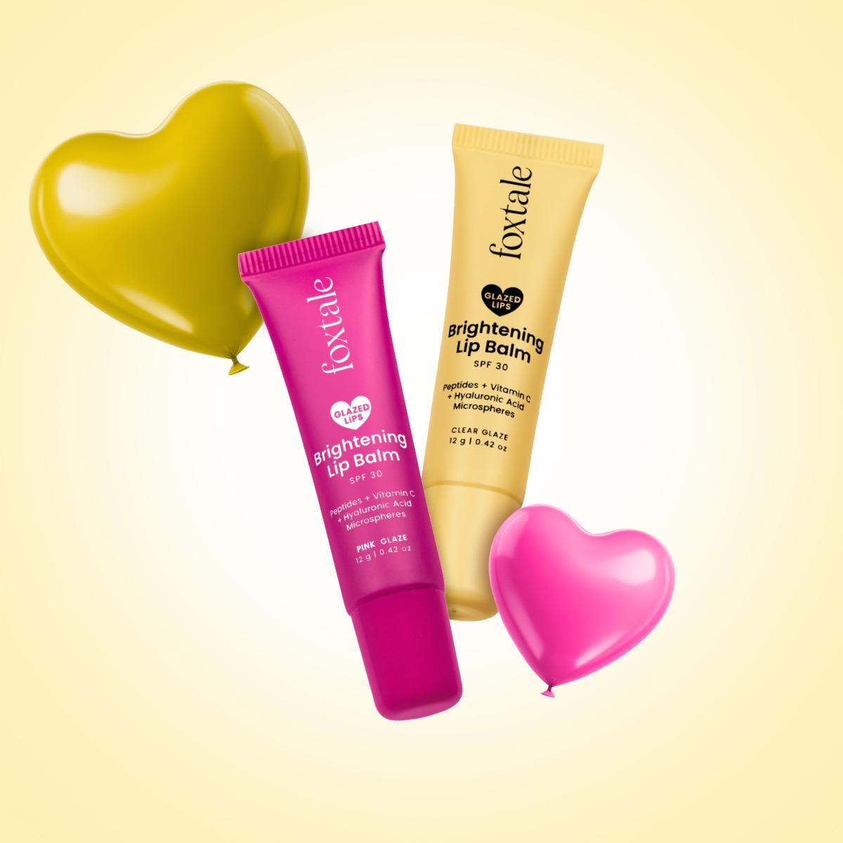 Foxtale Brightening Lip Balm - Kit of 2 (Clear + Pink Glaze)